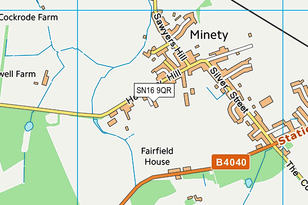 SN16 9QR map - OS VectorMap District (Ordnance Survey) SN16 9QR map - OS VectorMap District (Ordnance Survey)