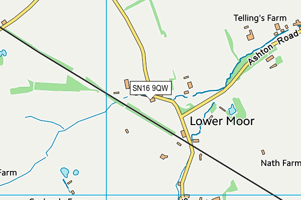 SN16 9QW map - OS VectorMap District (Ordnance Survey) SN16 9QW map - OS VectorMap District (Ordnance Survey)