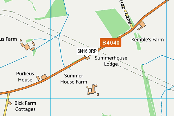 SN16 9RP map - OS VectorMap District (Ordnance Survey) SN16 9RP map - OS VectorMap District (Ordnance Survey)