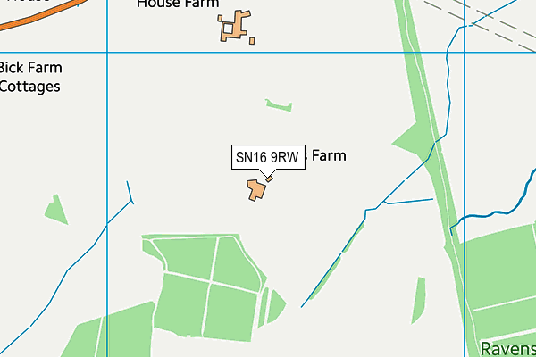 SN16 9RW map - OS VectorMap District (Ordnance Survey) SN16 9RW map - OS VectorMap District (Ordnance Survey)