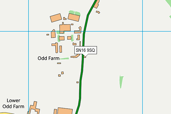 SN16 9SQ map - OS VectorMap District (Ordnance Survey) SN16 9SQ map - OS VectorMap District (Ordnance Survey)