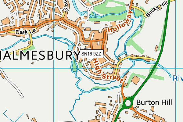 SN16 9ZZ map - OS VectorMap District (Ordnance Survey) SN16 9ZZ map - OS VectorMap District (Ordnance Survey)
