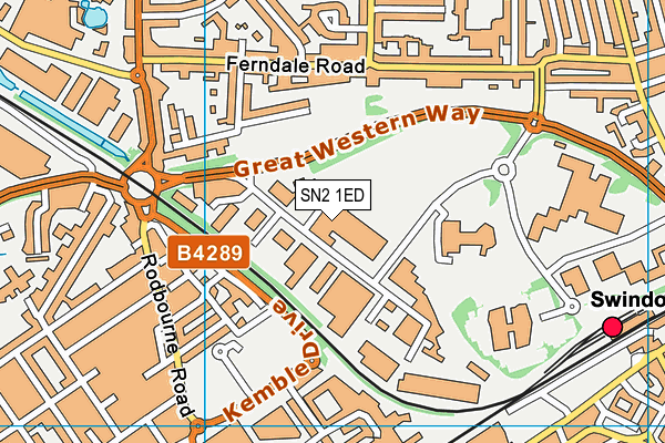 SN2 1ED map - OS VectorMap District (Ordnance Survey) SN2 1ED map - OS VectorMap District (Ordnance Survey)