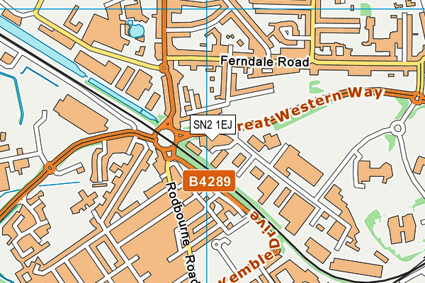 SN2 1EJ map - OS VectorMap District (Ordnance Survey) SN2 1EJ map - OS VectorMap District (Ordnance Survey)