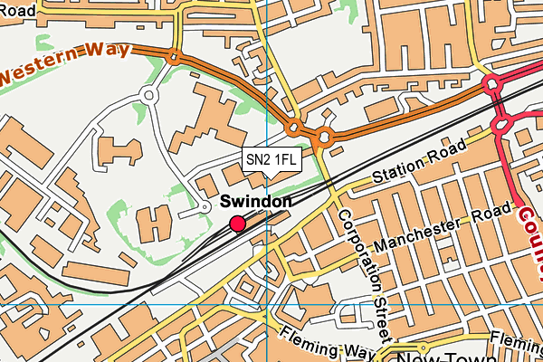 SN2 1FL map - OS VectorMap District (Ordnance Survey) SN2 1FL map - OS VectorMap District (Ordnance Survey)