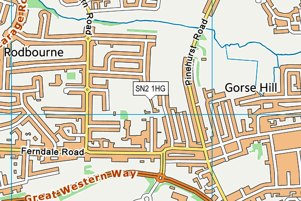 SN2 1HG map - OS VectorMap District (Ordnance Survey) SN2 1HG map - OS VectorMap District (Ordnance Survey)