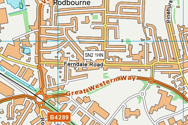 SN2 1HN map - OS VectorMap District (Ordnance Survey) SN2 1HN map - OS VectorMap District (Ordnance Survey)