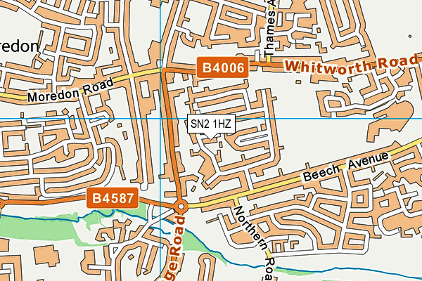 SN2 1HZ map - OS VectorMap District (Ordnance Survey) SN2 1HZ map - OS VectorMap District (Ordnance Survey)