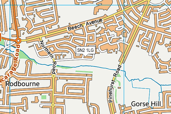 SN2 1LG map - OS VectorMap District (Ordnance Survey) SN2 1LG map - OS VectorMap District (Ordnance Survey)