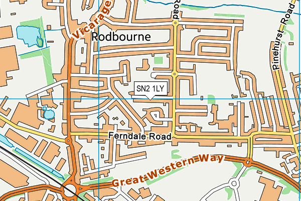 SN2 1LY map - OS VectorMap District (Ordnance Survey) SN2 1LY map - OS VectorMap District (Ordnance Survey)