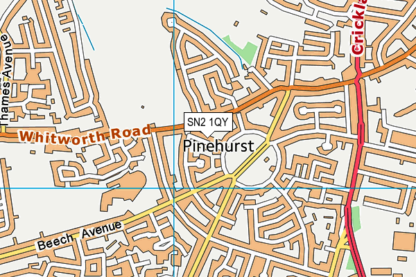 SN2 1QY map - OS VectorMap District (Ordnance Survey) SN2 1QY map - OS VectorMap District (Ordnance Survey)
