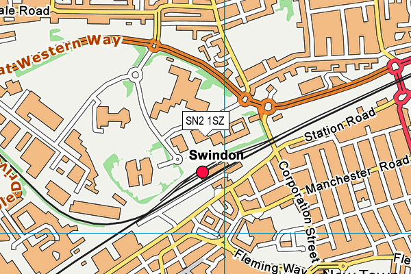 SN2 1SZ map - OS VectorMap District (Ordnance Survey) SN2 1SZ map - OS VectorMap District (Ordnance Survey)