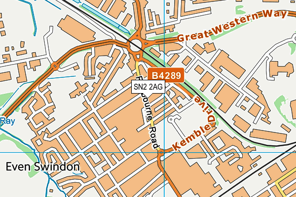 SN2 2AG map - OS VectorMap District (Ordnance Survey) SN2 2AG map - OS VectorMap District (Ordnance Survey)