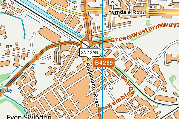 SN2 2AN map - OS VectorMap District (Ordnance Survey)