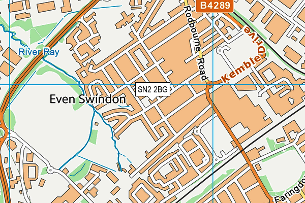 SN2 2BG map - OS VectorMap District (Ordnance Survey) SN2 2BG map - OS VectorMap District (Ordnance Survey)