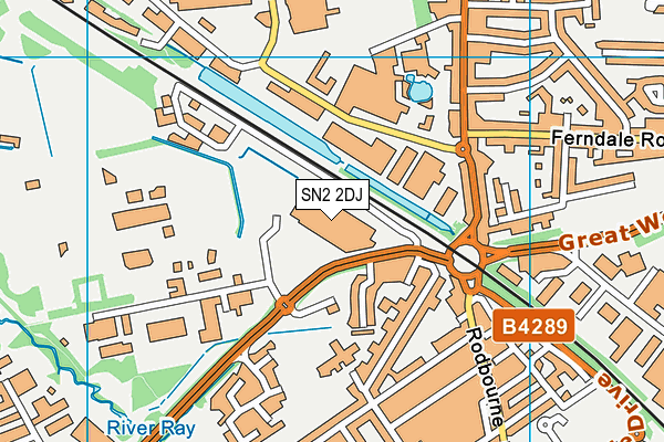 SN2 2DJ map - OS VectorMap District (Ordnance Survey) SN2 2DJ map - OS VectorMap District (Ordnance Survey)
