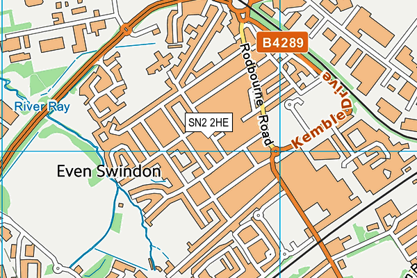 SN2 2HE map - OS VectorMap District (Ordnance Survey)