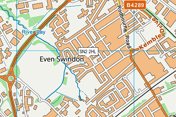 SN2 2HL map - OS VectorMap District (Ordnance Survey) SN2 2HL map - OS VectorMap District (Ordnance Survey)