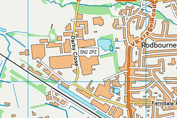 SN2 2PZ map - OS VectorMap District (Ordnance Survey) SN2 2PZ map - OS VectorMap District (Ordnance Survey)