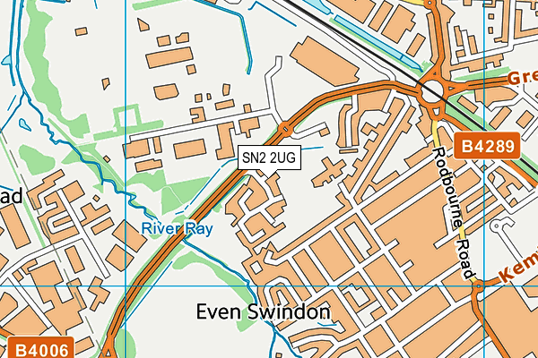 SN2 2UG map - OS VectorMap District (Ordnance Survey) SN2 2UG map - OS VectorMap District (Ordnance Survey)