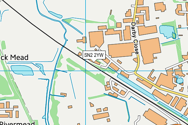 SN2 2YW map - OS VectorMap District (Ordnance Survey) SN2 2YW map - OS VectorMap District (Ordnance Survey)