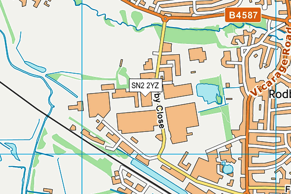 SN2 2YZ map - OS VectorMap District (Ordnance Survey) SN2 2YZ map - OS VectorMap District (Ordnance Survey)