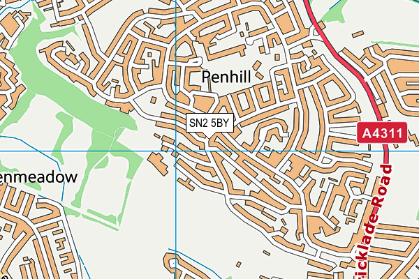 SN2 5BY map - OS VectorMap District (Ordnance Survey) SN2 5BY map - OS VectorMap District (Ordnance Survey)