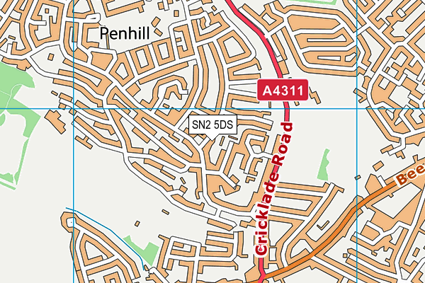 SN2 5DS map - OS VectorMap District (Ordnance Survey) SN2 5DS map - OS VectorMap District (Ordnance Survey)