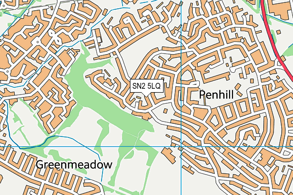 SN2 5LQ map - OS VectorMap District (Ordnance Survey) SN2 5LQ map - OS VectorMap District (Ordnance Survey)