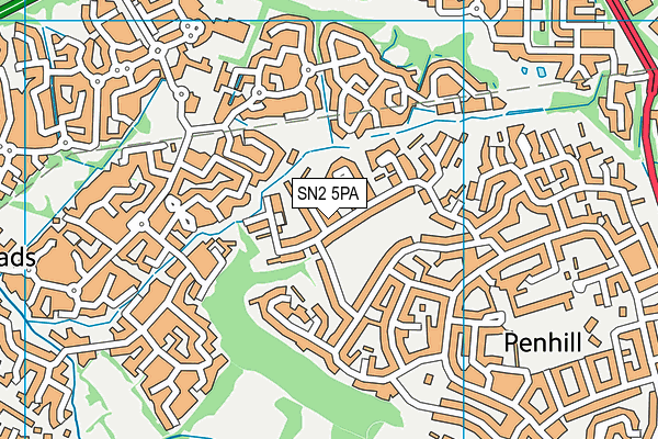SN2 5PA map - OS VectorMap District (Ordnance Survey) SN2 5PA map - OS VectorMap District (Ordnance Survey)