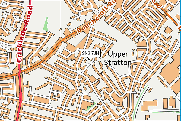 SN2 7JH map - OS VectorMap District (Ordnance Survey) SN2 7JH map - OS VectorMap District (Ordnance Survey)