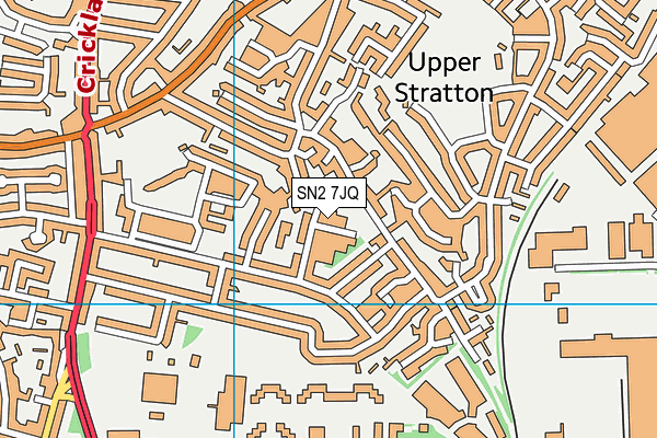 SN2 7JQ map - OS VectorMap District (Ordnance Survey) SN2 7JQ map - OS VectorMap District (Ordnance Survey)