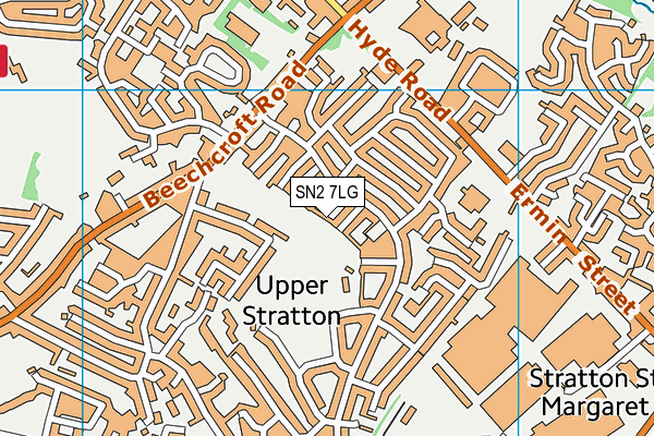 SN2 7LG map - OS VectorMap District (Ordnance Survey) SN2 7LG map - OS VectorMap District (Ordnance Survey)