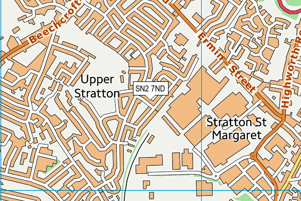 SN2 7ND map - OS VectorMap District (Ordnance Survey) SN2 7ND map - OS VectorMap District (Ordnance Survey)