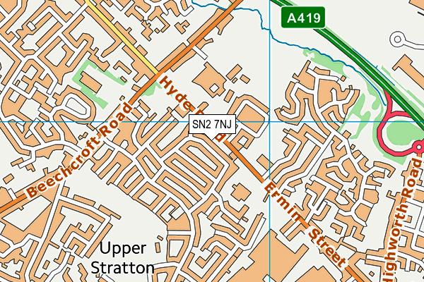 SN2 7NJ map - OS VectorMap District (Ordnance Survey) SN2 7NJ map - OS VectorMap District (Ordnance Survey)