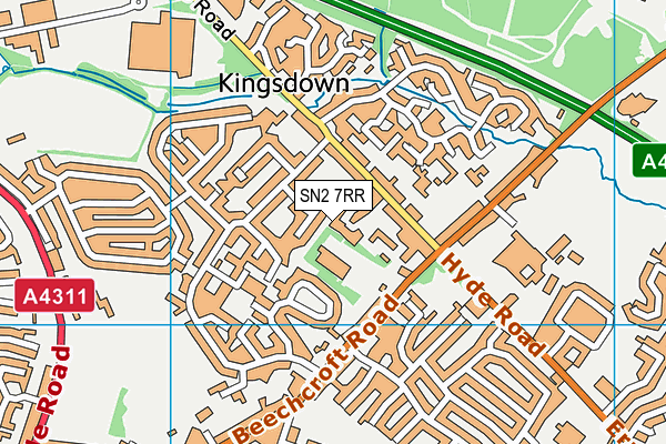 SN2 7RR map - OS VectorMap District (Ordnance Survey) SN2 7RR map - OS VectorMap District (Ordnance Survey)