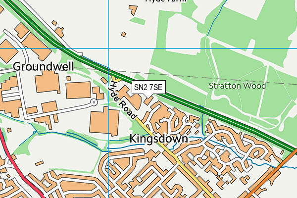 SN2 7SE map - OS VectorMap District (Ordnance Survey) SN2 7SE map - OS VectorMap District (Ordnance Survey)