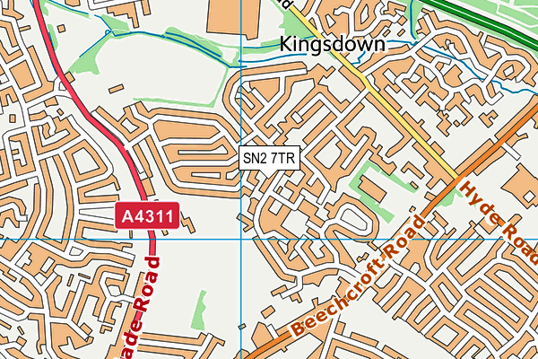 SN2 7TR map - OS VectorMap District (Ordnance Survey) SN2 7TR map - OS VectorMap District (Ordnance Survey)