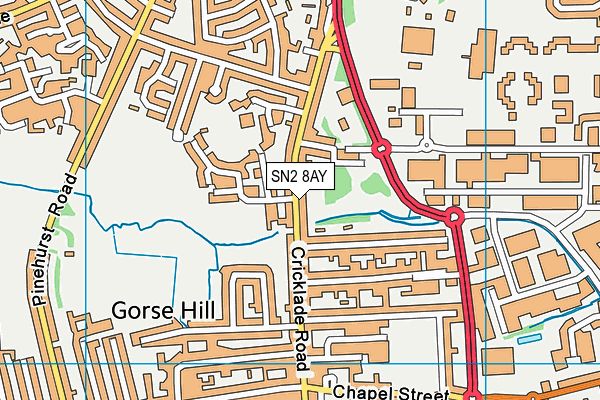 SN2 8AY map - OS VectorMap District (Ordnance Survey)
