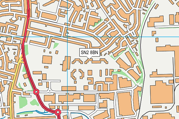 SN2 8BN map - OS VectorMap District (Ordnance Survey) SN2 8BN map - OS VectorMap District (Ordnance Survey)