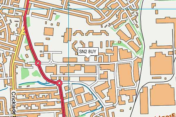 SN2 8UY map - OS VectorMap District (Ordnance Survey) SN2 8UY map - OS VectorMap District (Ordnance Survey)