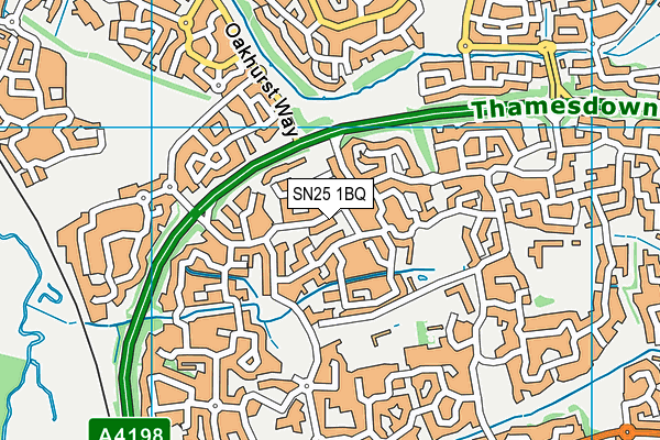 SN25 1BQ map - OS VectorMap District (Ordnance Survey) SN25 1BQ map - OS VectorMap District (Ordnance Survey)