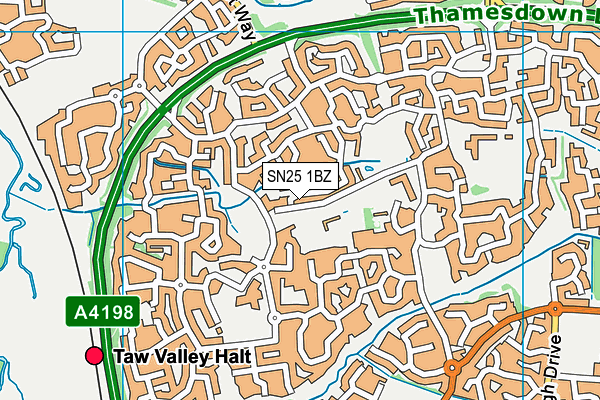 SN25 1BZ map - OS VectorMap District (Ordnance Survey) SN25 1BZ map - OS VectorMap District (Ordnance Survey)