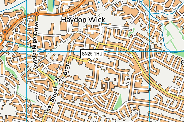 SN25 1HU map - OS VectorMap District (Ordnance Survey)