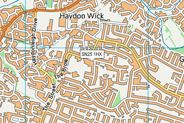SN25 1HX map - OS VectorMap District (Ordnance Survey) SN25 1HX map - OS VectorMap District (Ordnance Survey)
