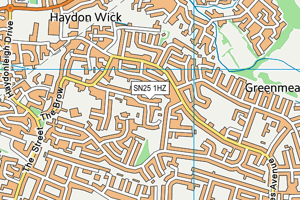 SN25 1HZ map - OS VectorMap District (Ordnance Survey) SN25 1HZ map - OS VectorMap District (Ordnance Survey)