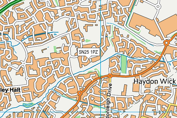 SN25 1PZ map - OS VectorMap District (Ordnance Survey) SN25 1PZ map - OS VectorMap District (Ordnance Survey)