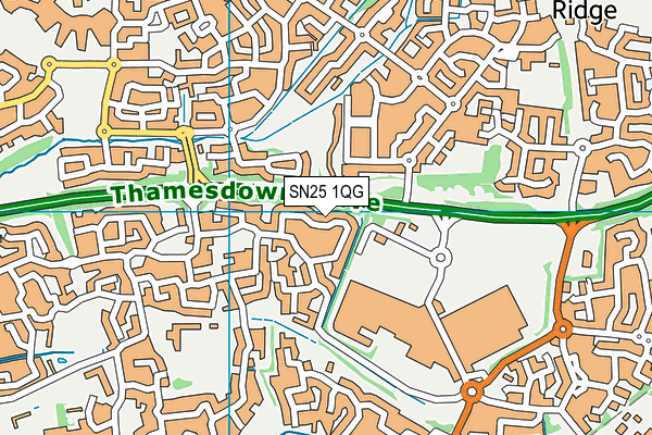 SN25 1QG map - OS VectorMap District (Ordnance Survey) SN25 1QG map - OS VectorMap District (Ordnance Survey)