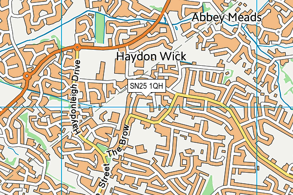 SN25 1QH map - OS VectorMap District (Ordnance Survey)