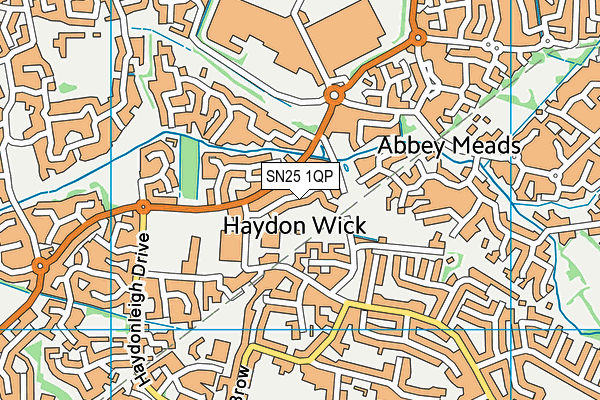 SN25 1QP map - OS VectorMap District (Ordnance Survey) SN25 1QP map - OS VectorMap District (Ordnance Survey)